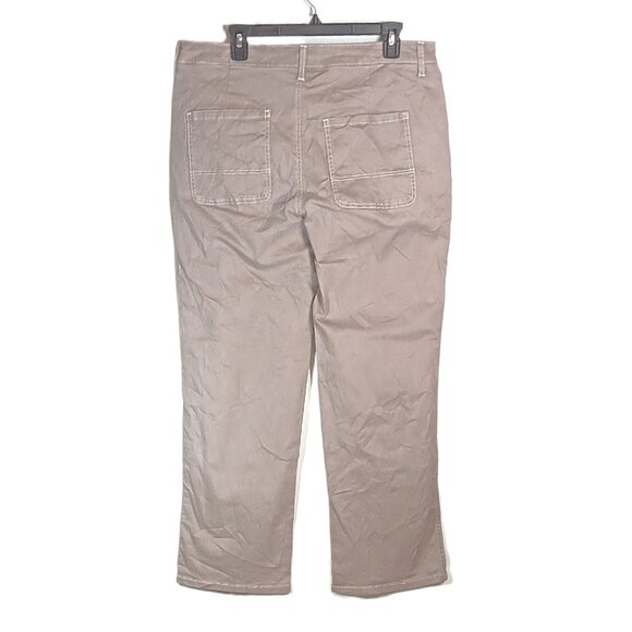 Cato Bootcut Jeans Womens 16 Tan High Rise Stretch Denim Classic Casual - Picture 2 of 4